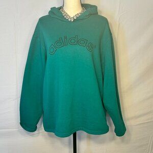 Adidas Originals Trefoil Green Hoodie Women's Hooded Sweatshirt | Size Large